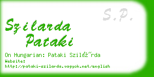 szilarda pataki business card